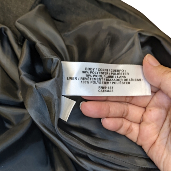 New Jockey Charcoal Wool Blend Double Breasted Light Winter Cape Coat Size S/M/L - Picture 9 of 12